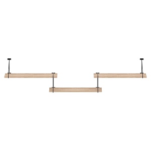 Полка с полкодержателями COFFEE SH4-ROD/BAR, дуб сонома светлый, 1780х166х392 мм